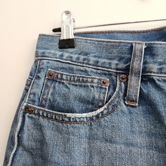 J. Crew Denim Mini Skirt in Birch Wash  with Frayed Hem Size 28 or 6 - Picture 7 of 16